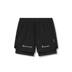 0490. Ultralight Pro 5” Liner Short - Black/White ASRV Relentless Pursuit